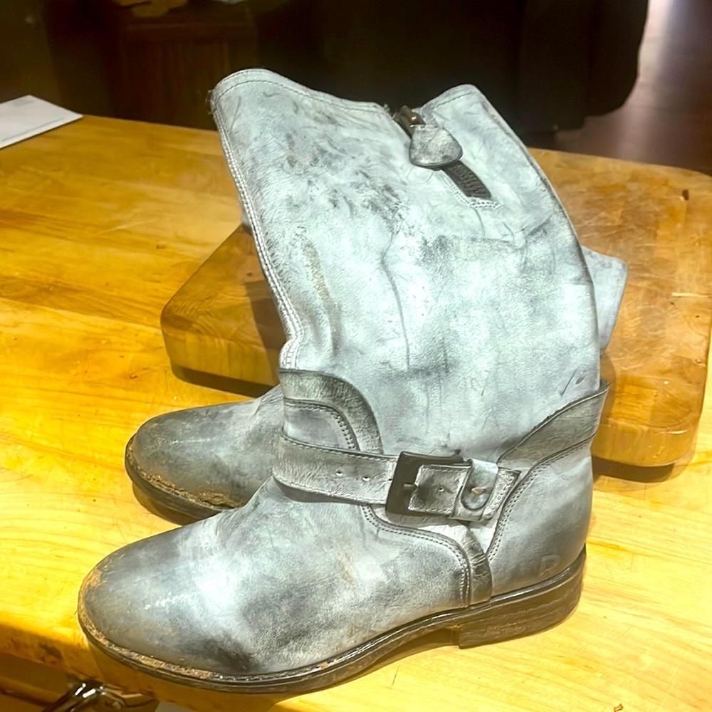 Blue Roan Leather Boots size 7.5
